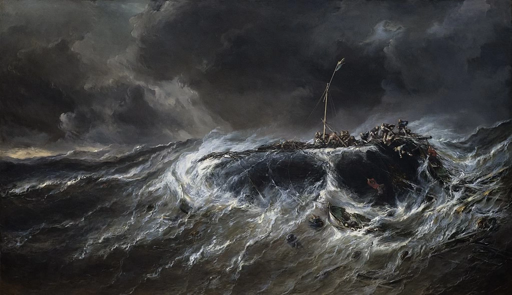 Naufragio di nave a tre alberi - Museo di belle arti di Nantes